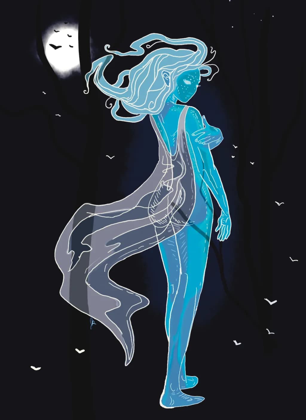Moonlit Figure