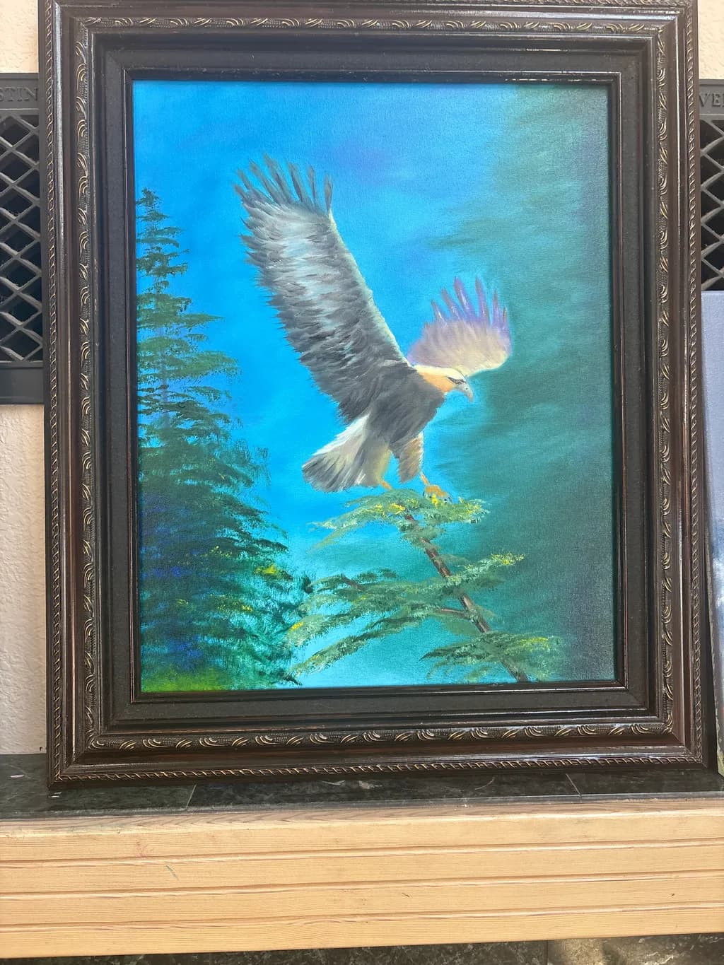 Eagle Over Pines
