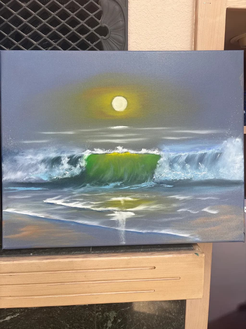 Moonlit Ocean Wave
