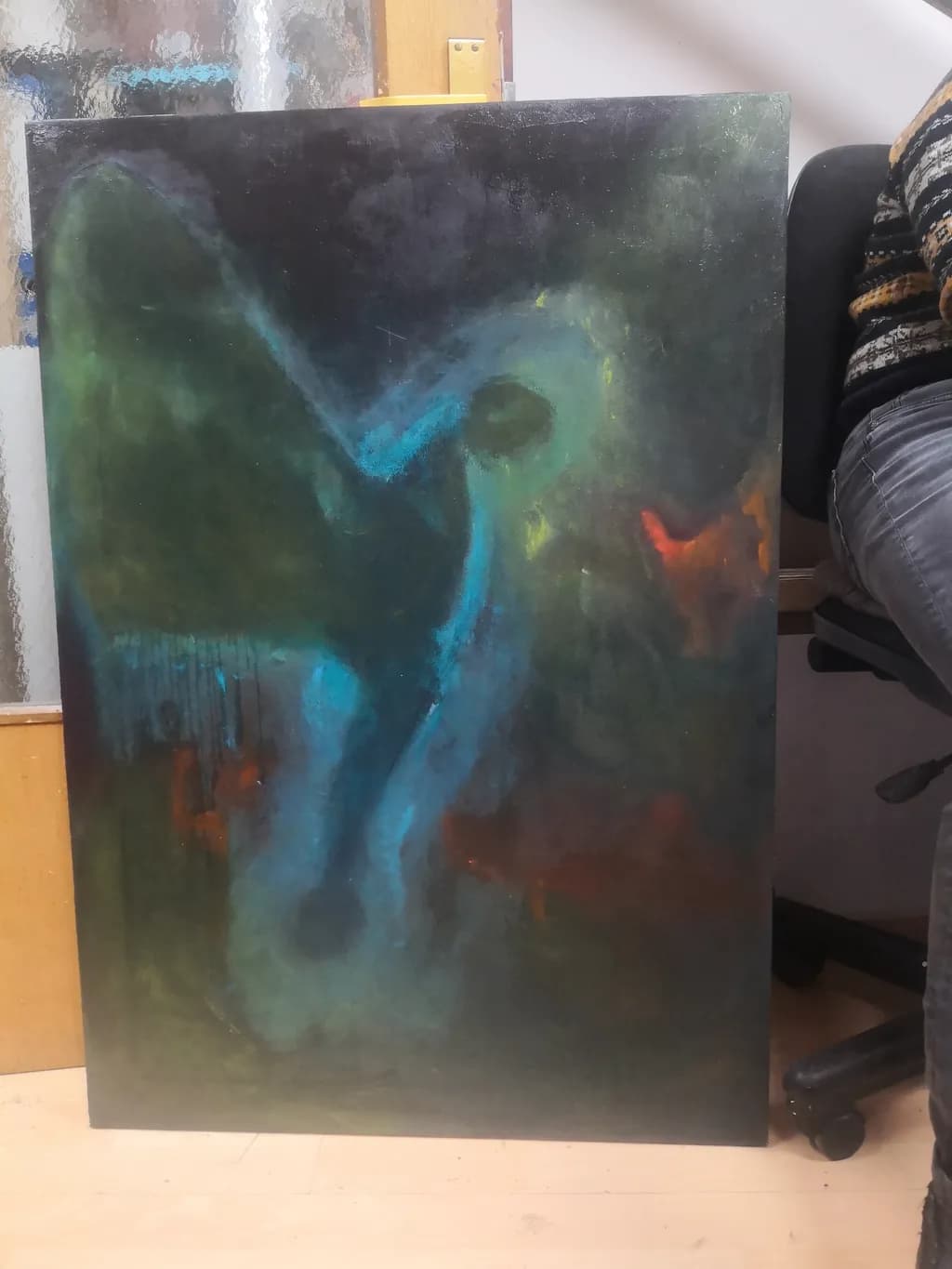 Abstract Blue Figure