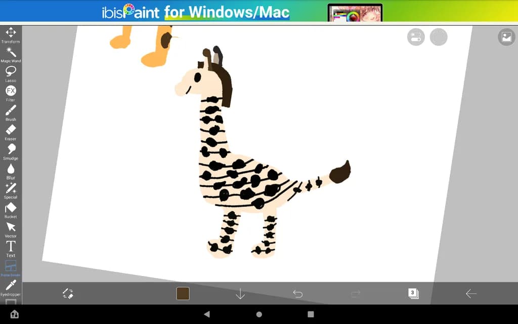 Spotted Giraffe Drawing