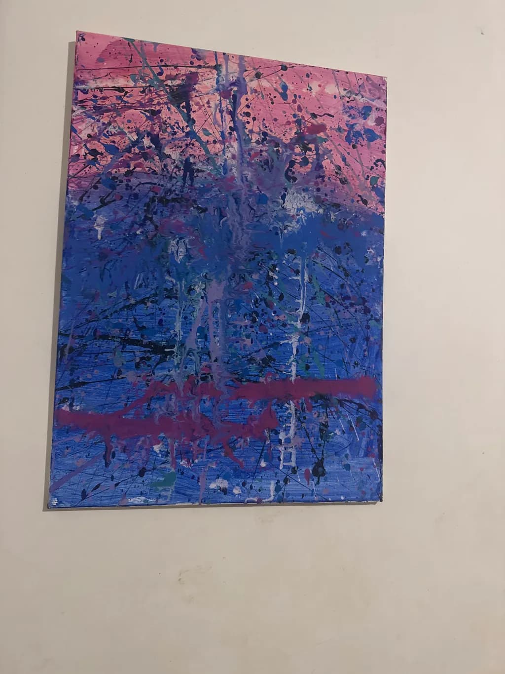 Abstract Blue and Pink Splash
