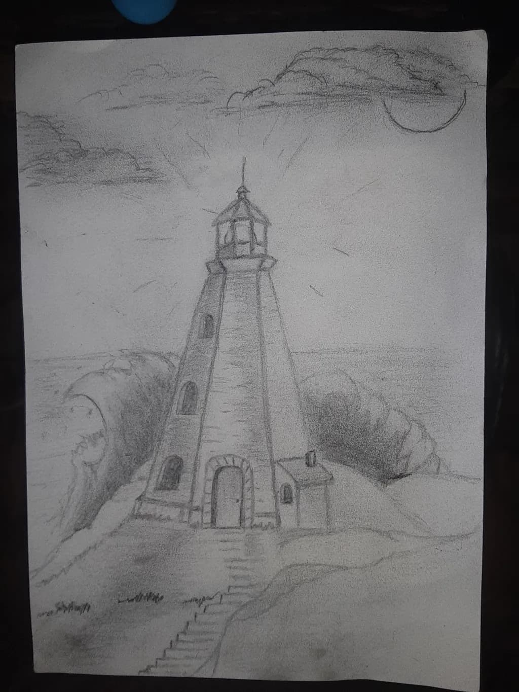 Lighthouse on Rocky Coast