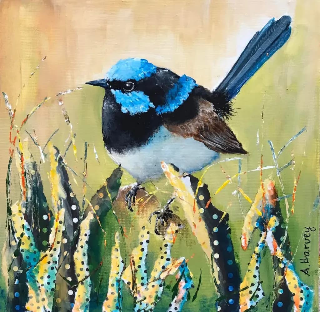 Blue Fairy-Wren Perch