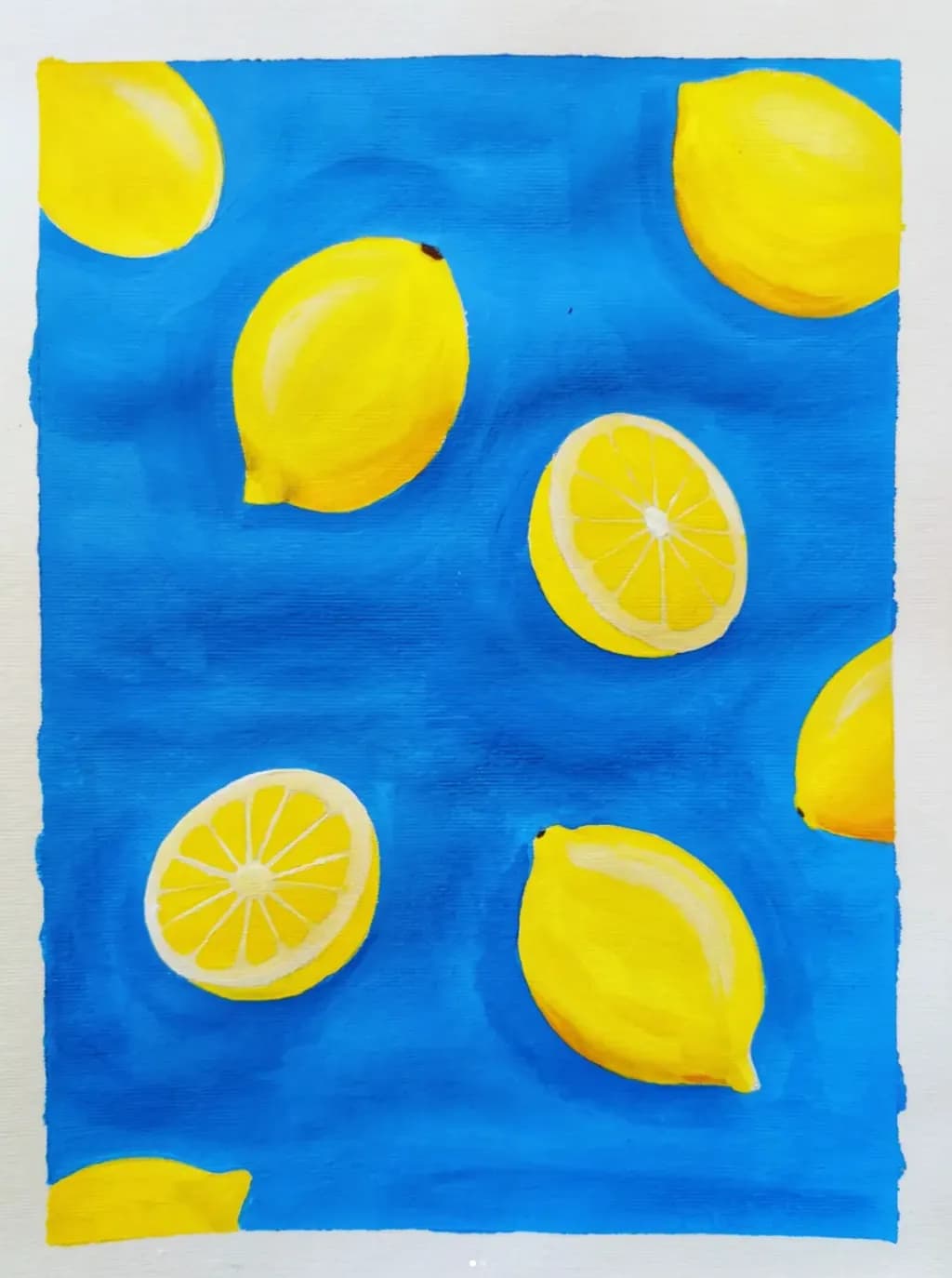 Lemons on Blue