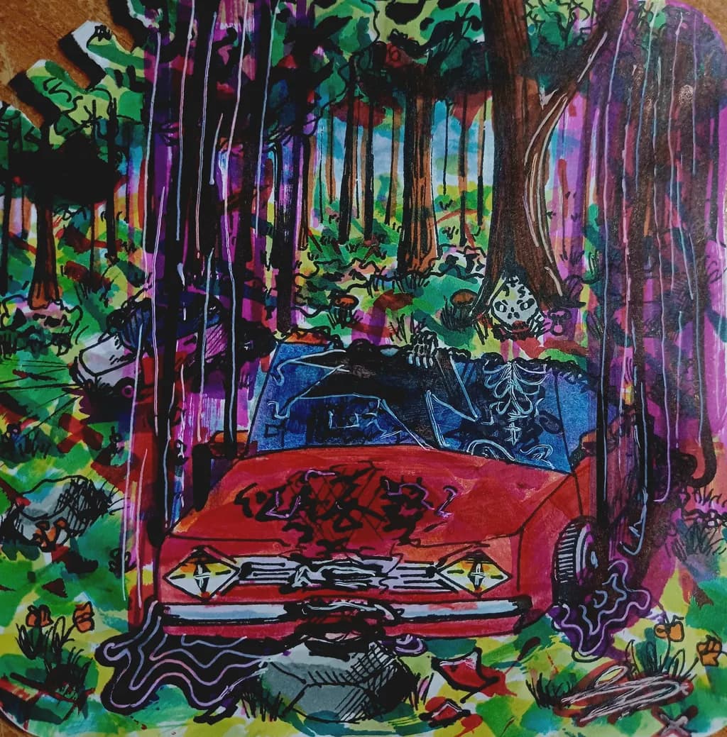 Forest Car Scene
