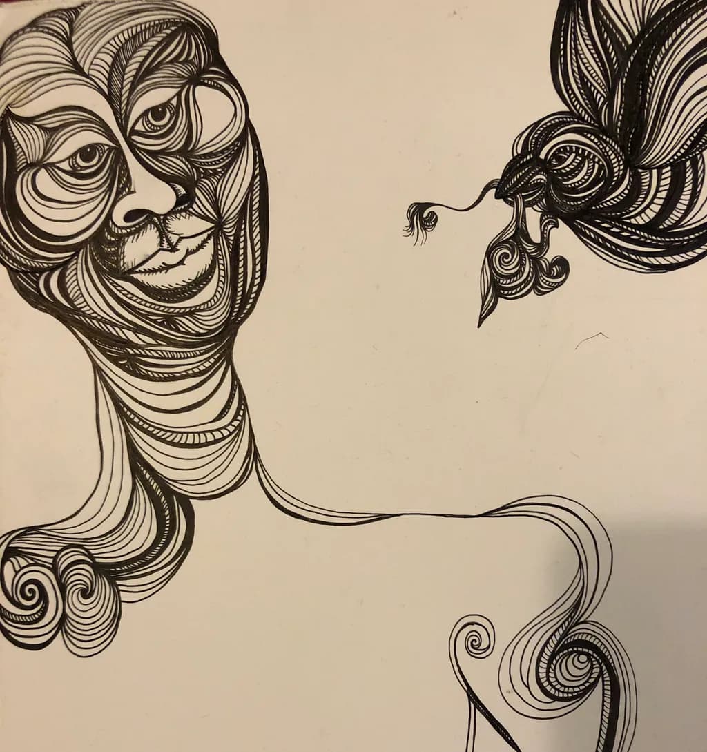 RenderedImage: Human and Bird Lines