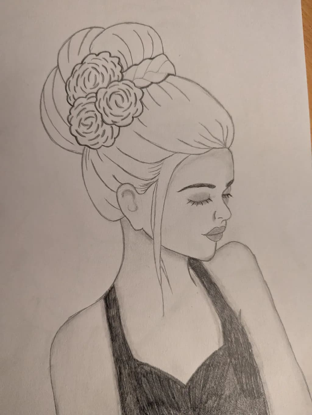 Woman Portrait with Flowers