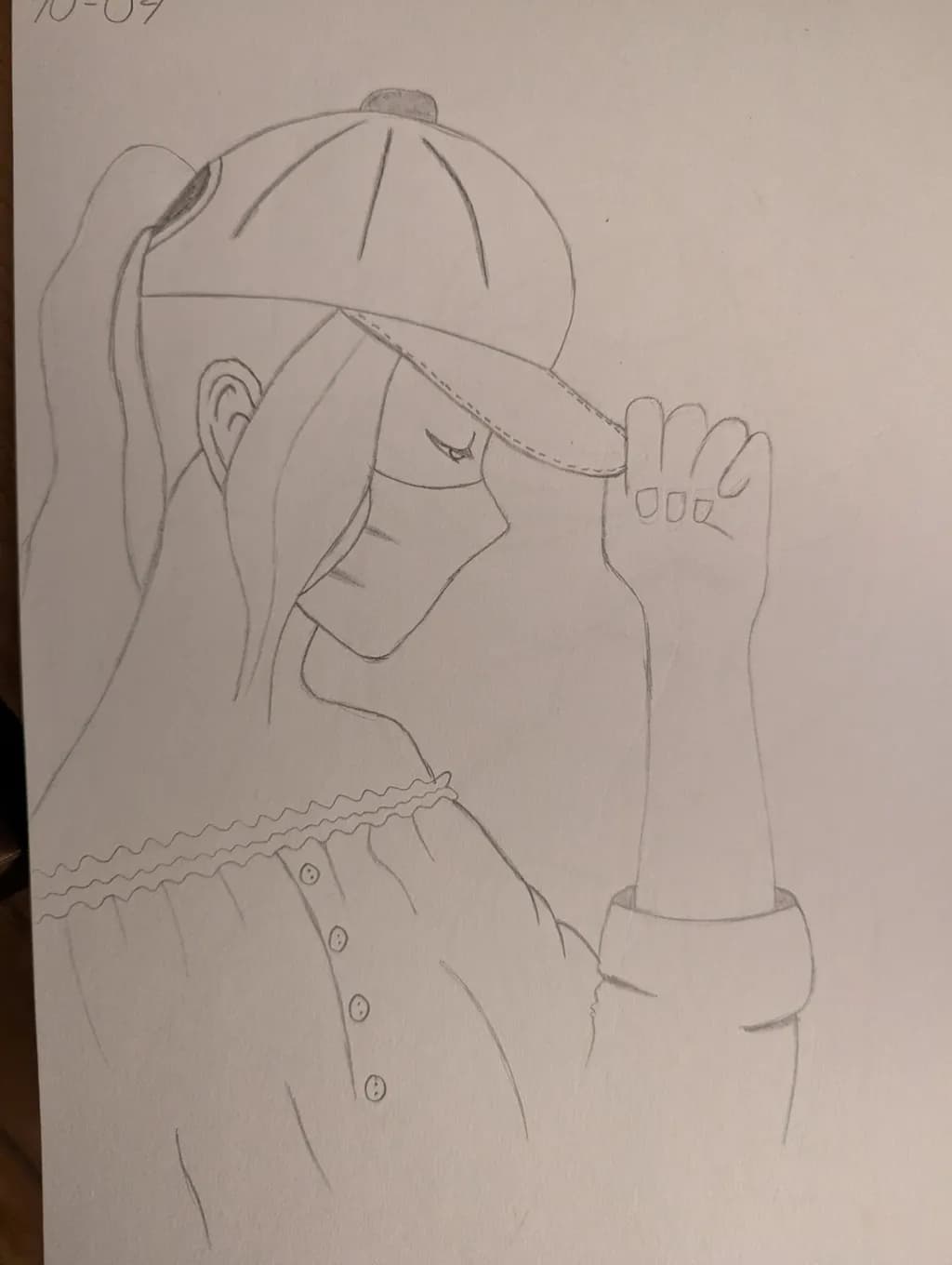 Masked Girl with Cap