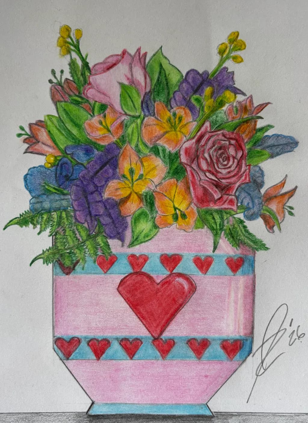 Heart Vase Bouquet