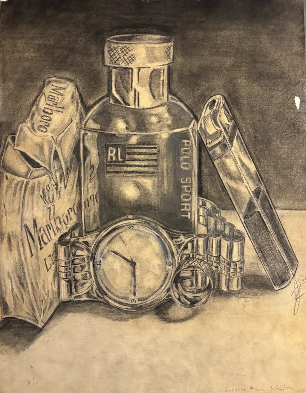 Still Life with Watch and Lighter