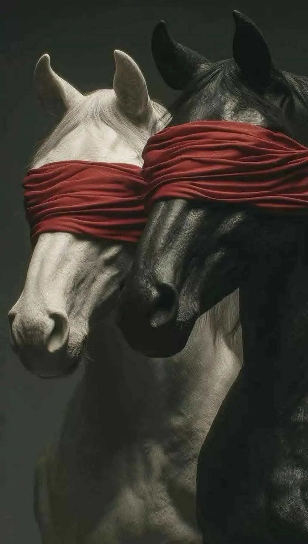 Blindfolded Horses