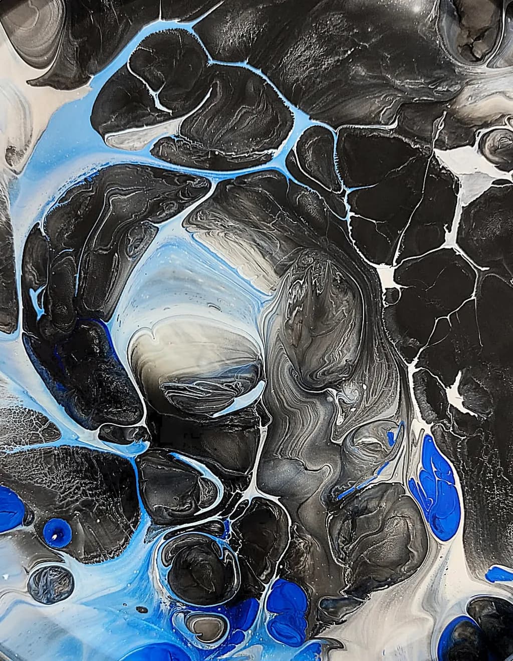 Blue and Black Swirls