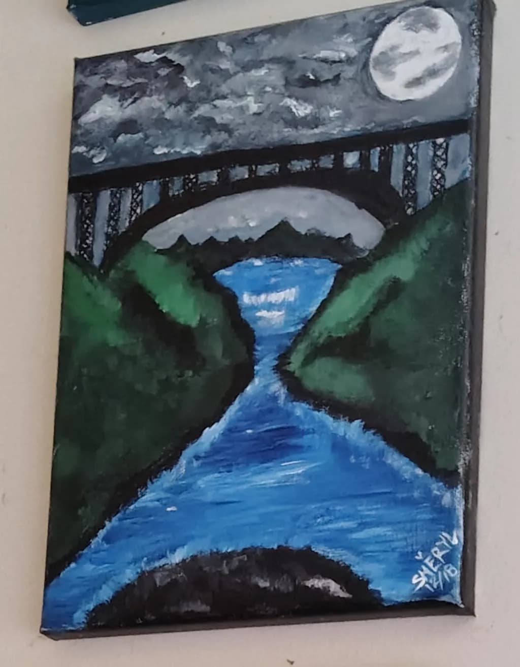 River Bridge at Moonlight