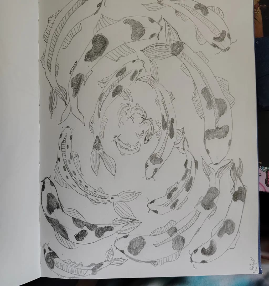 Koi Spiral Arrangement