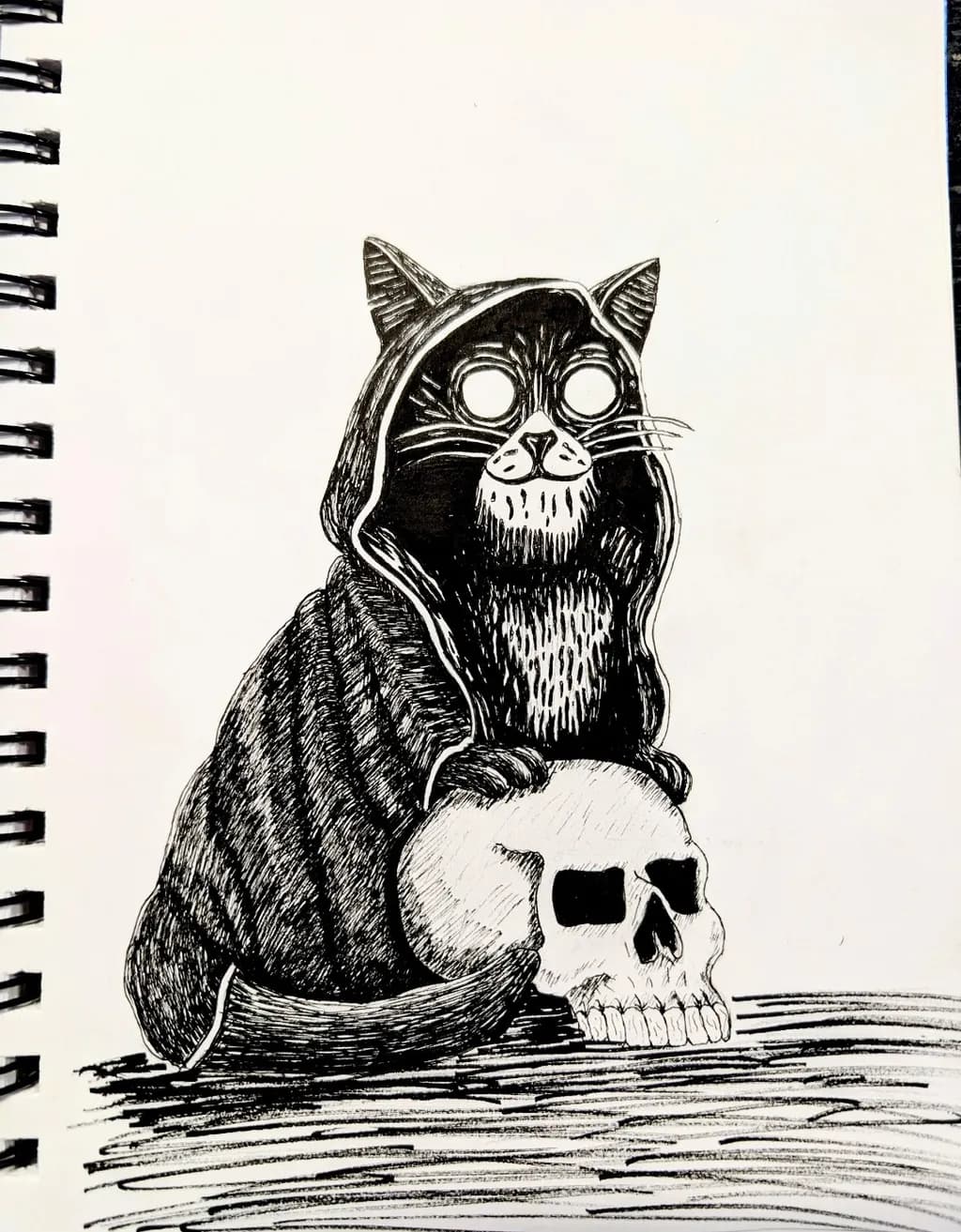 Cat Hood and Skull
