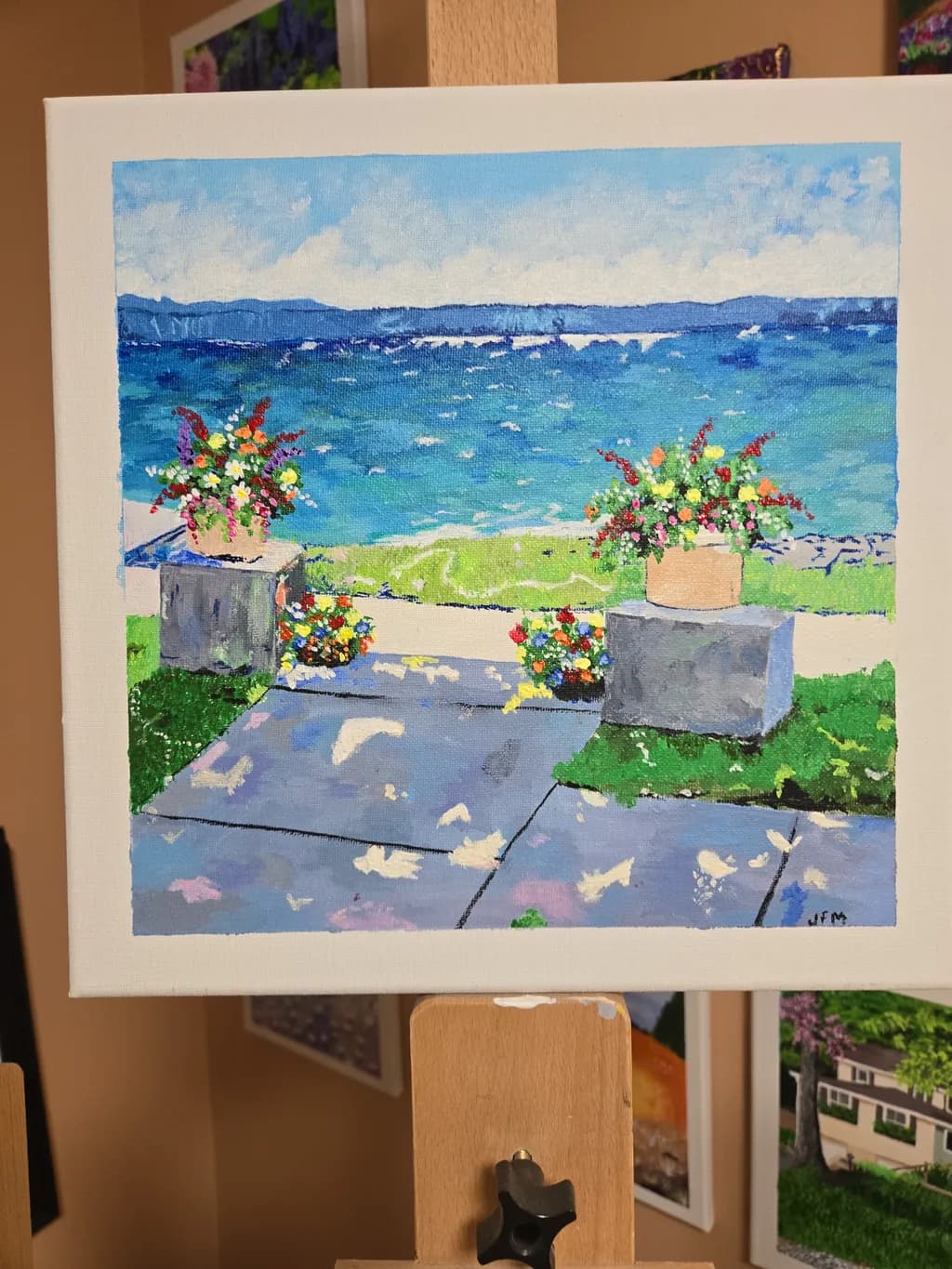 Seaside Path with Flowers