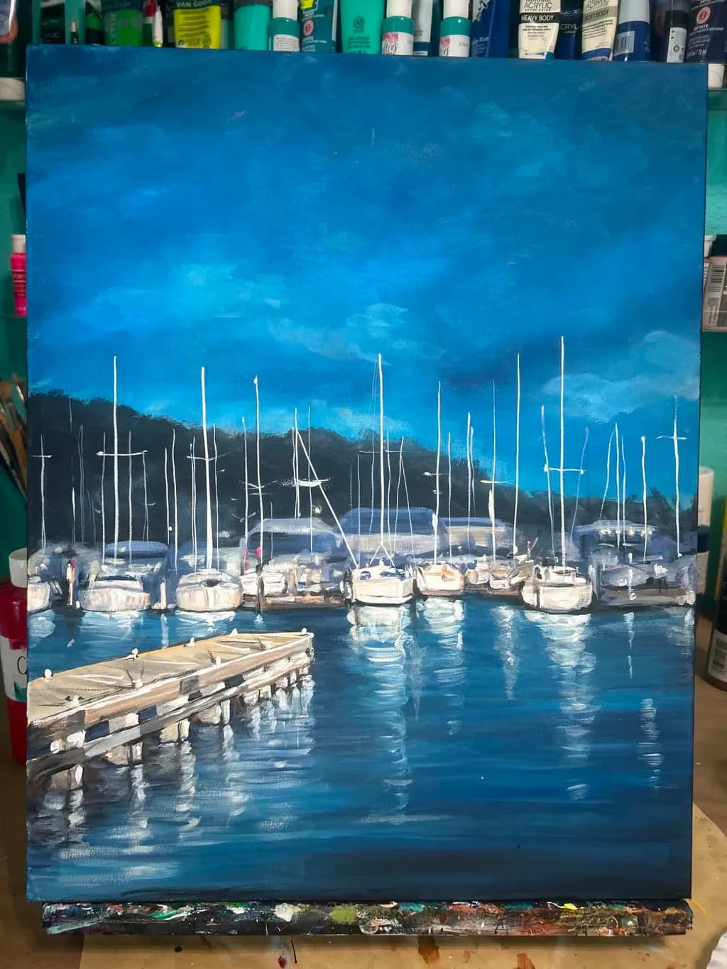Marina Boats at Dusk