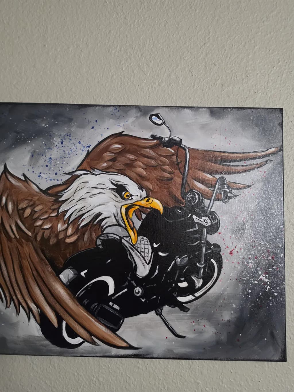 Eagle and Motorcycle