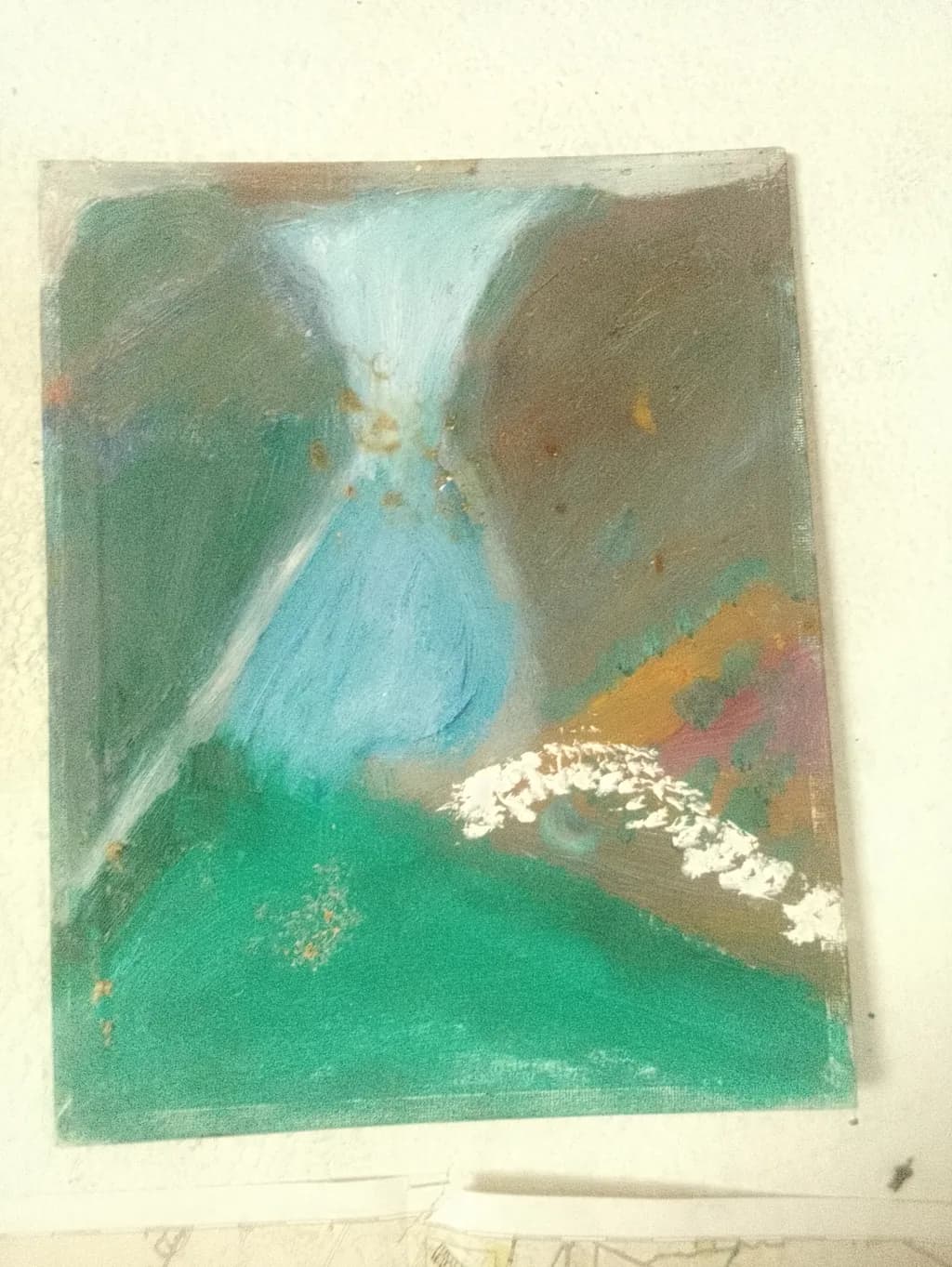 Turquoise Abstract Landscape