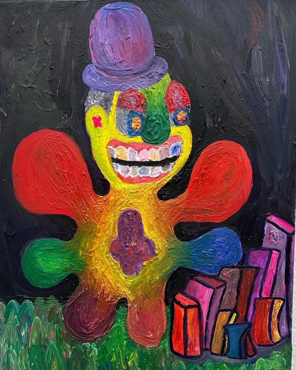 Clown with Cityscape