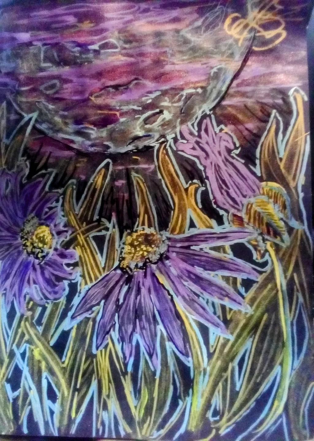 Purple Flowers Bloom