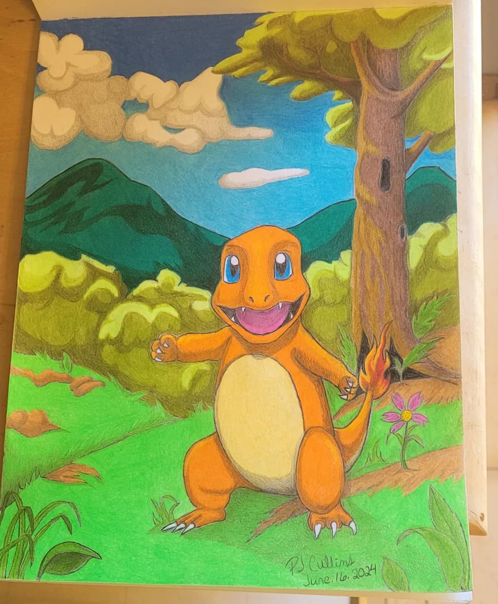Charmander in Forest Clearing