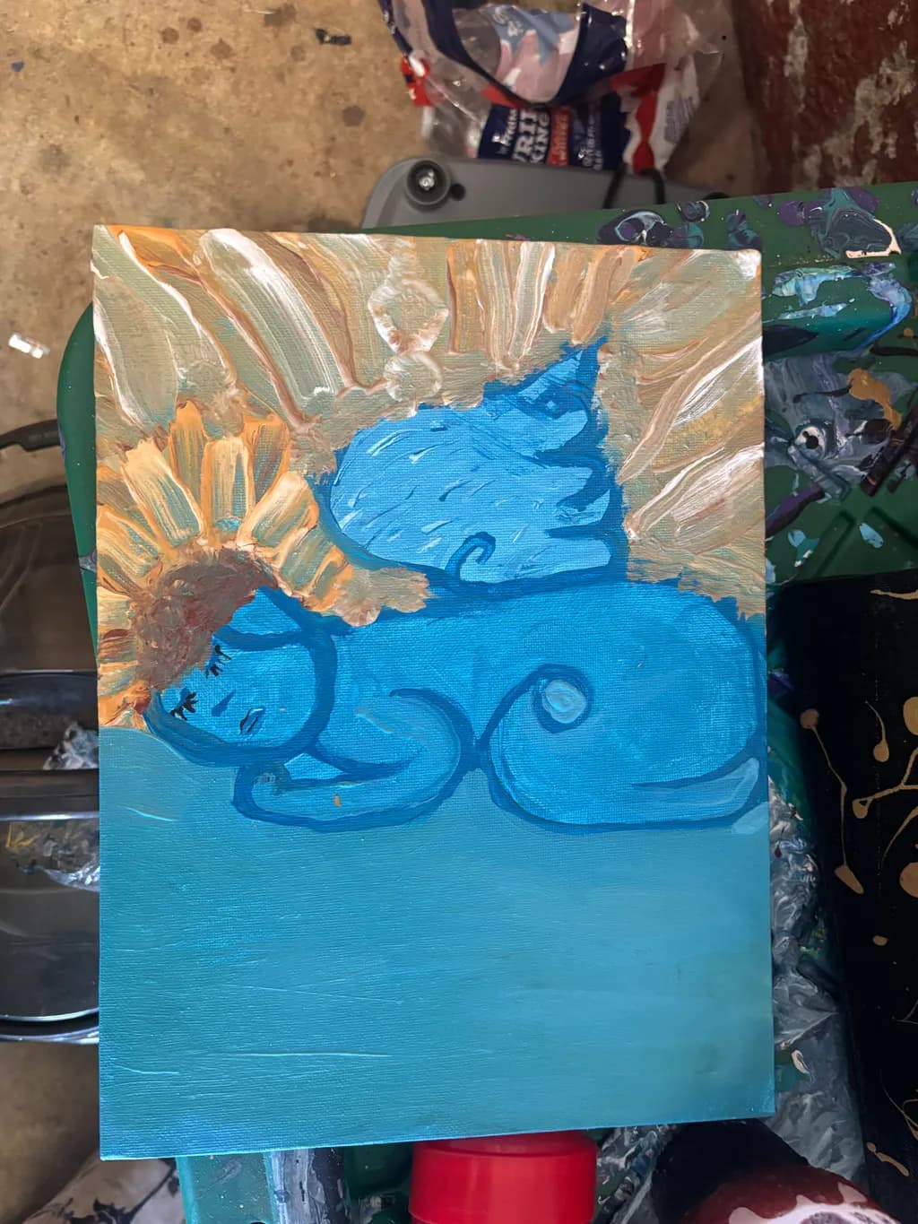 Blue Cat Sunflower