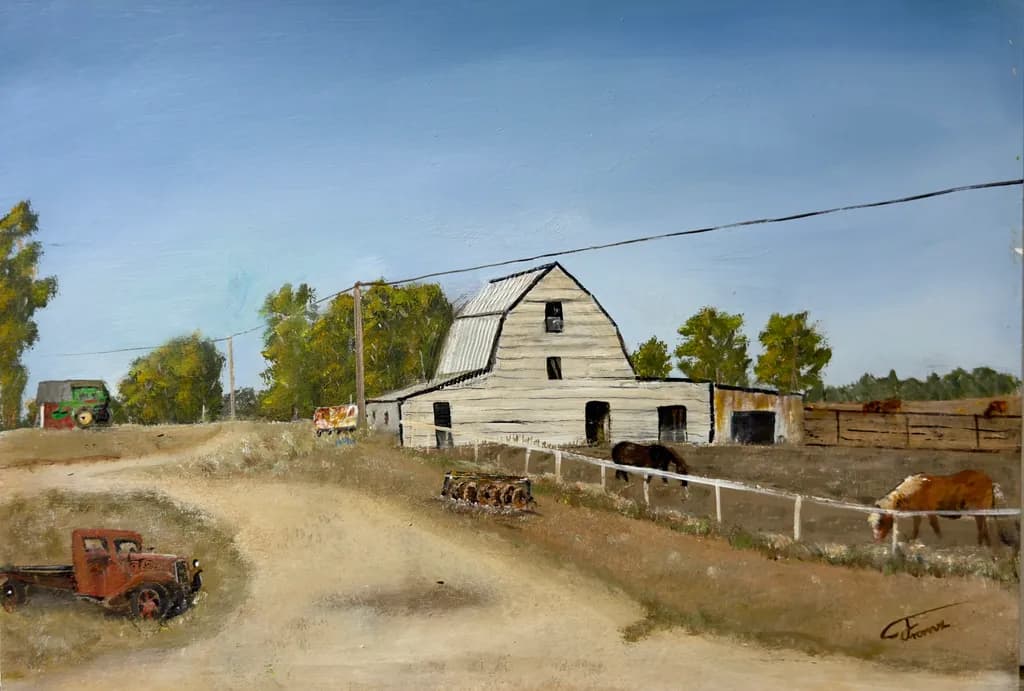 Farmstead with Horses