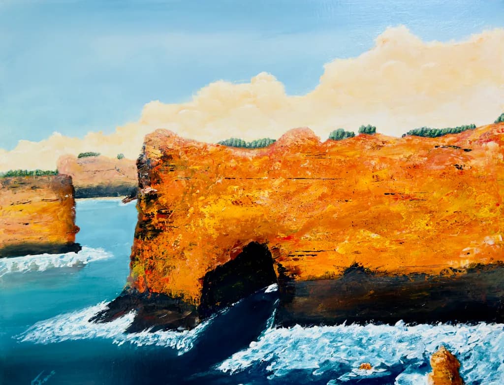 Orange Cliff Coastline