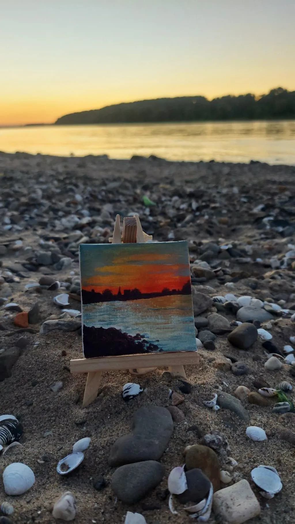 Beachside Sunset Painting