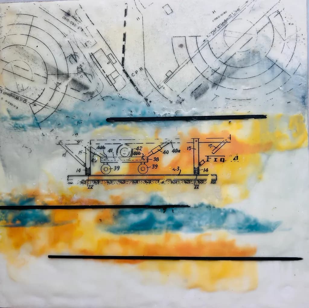Mechanical Blueprint Abstract