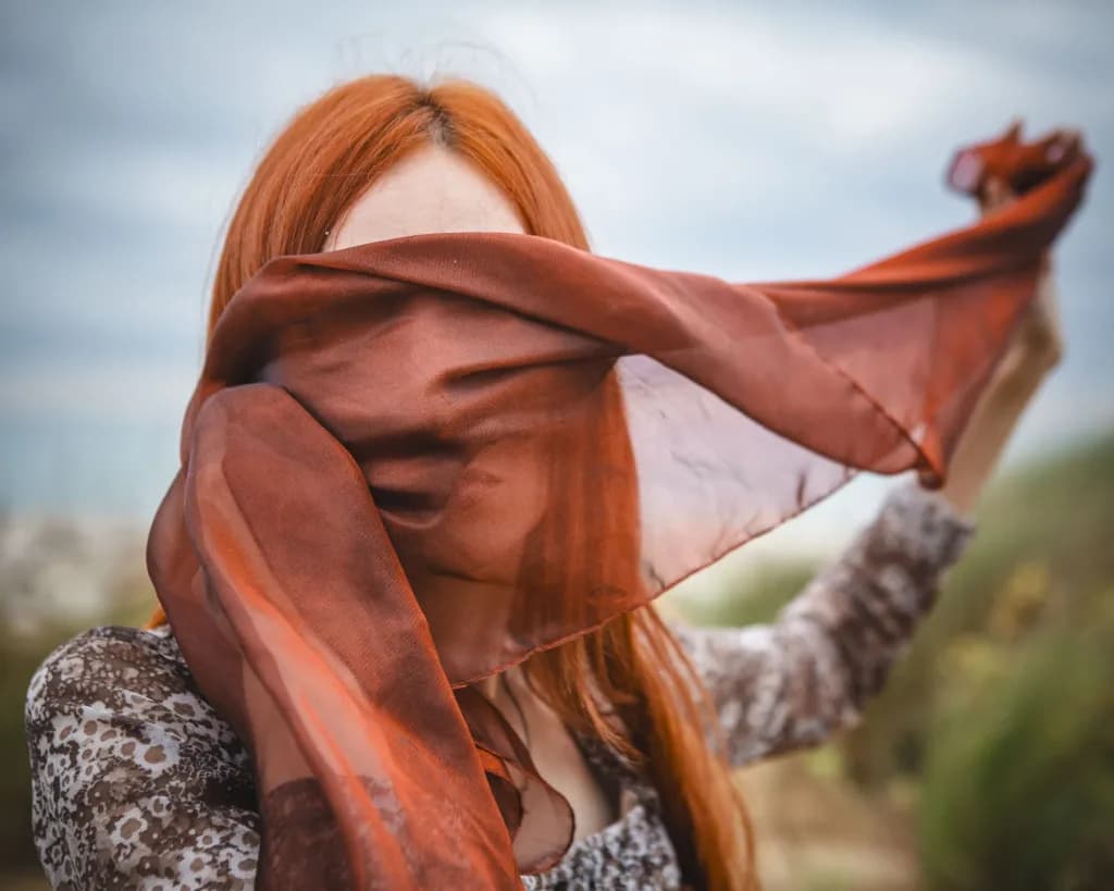 Redhead with Scarf