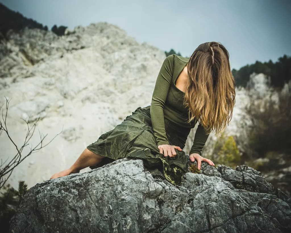 Woman on Rock