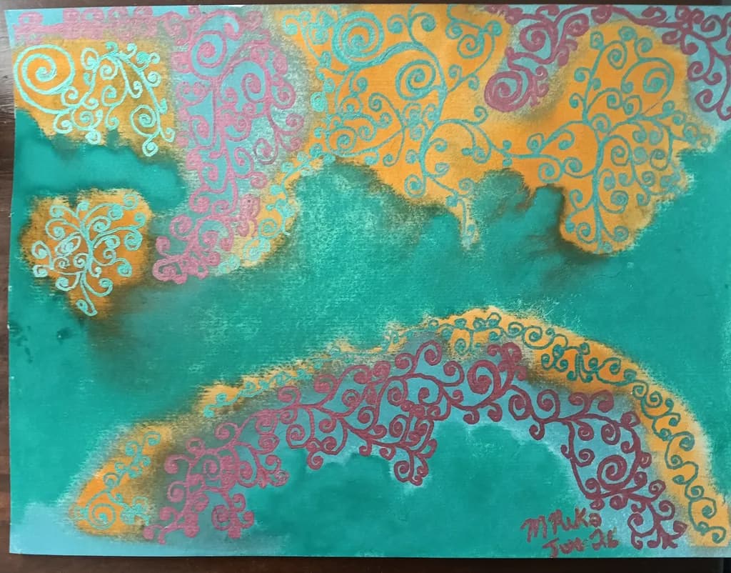 Teal Swirl Pattern