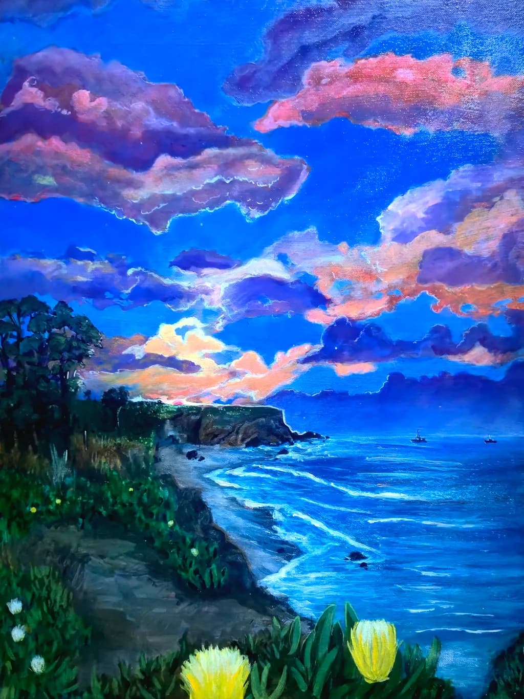 Coastal Sunset Scene