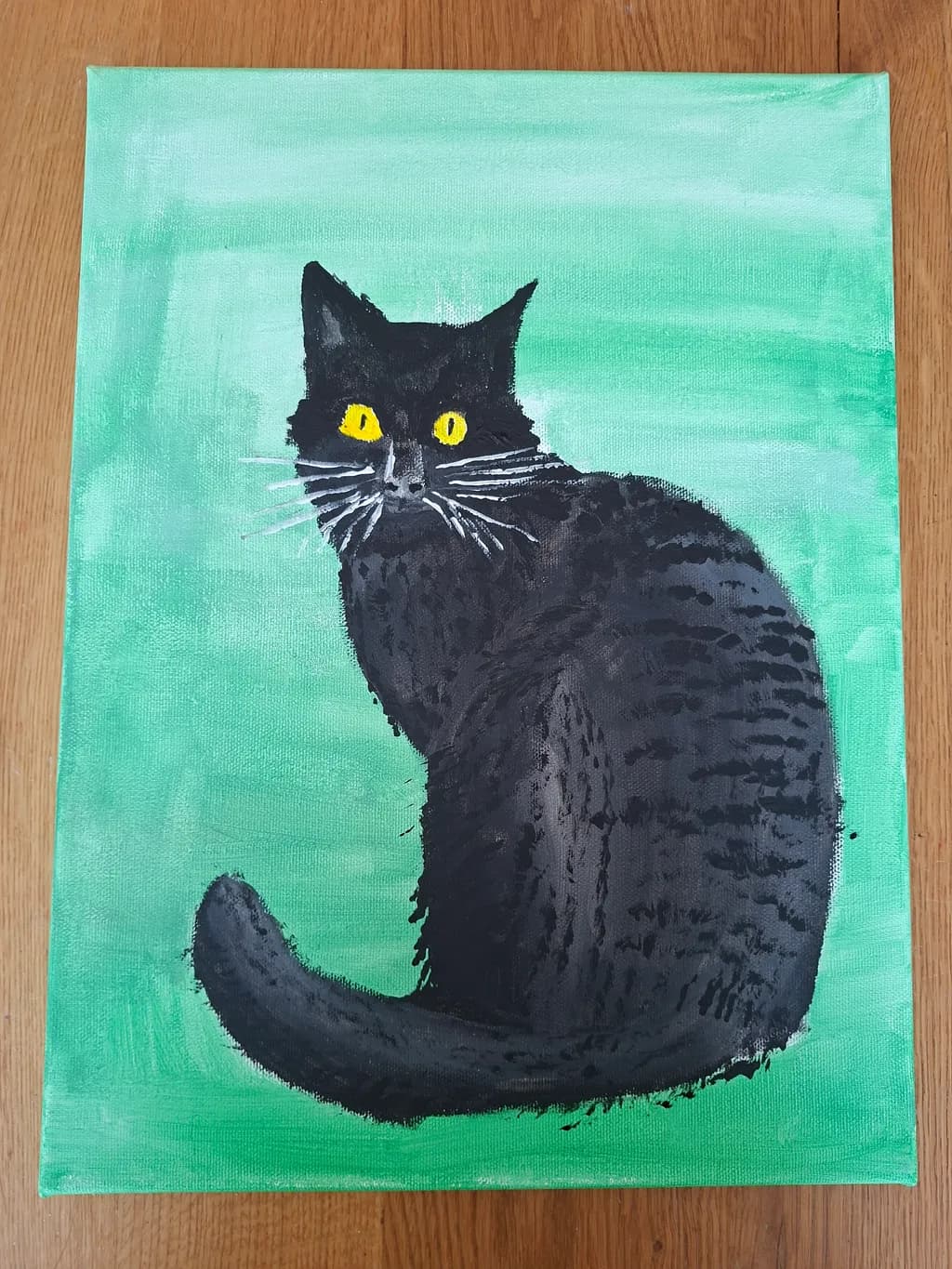 Black Cat on Green