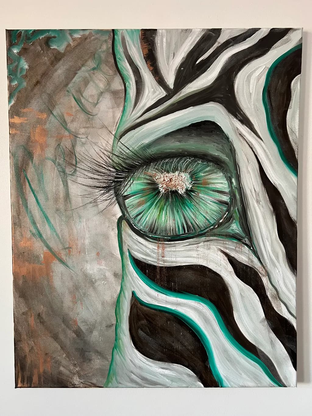 Zebra Eye Close-up