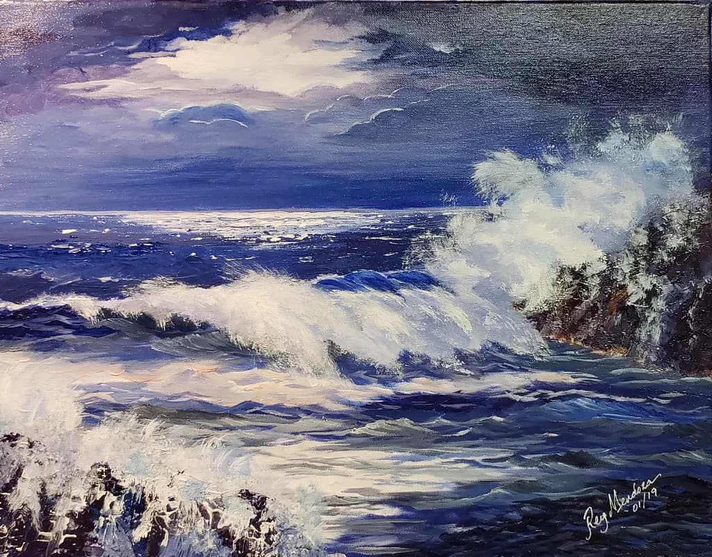 Ocean Waves Crashing