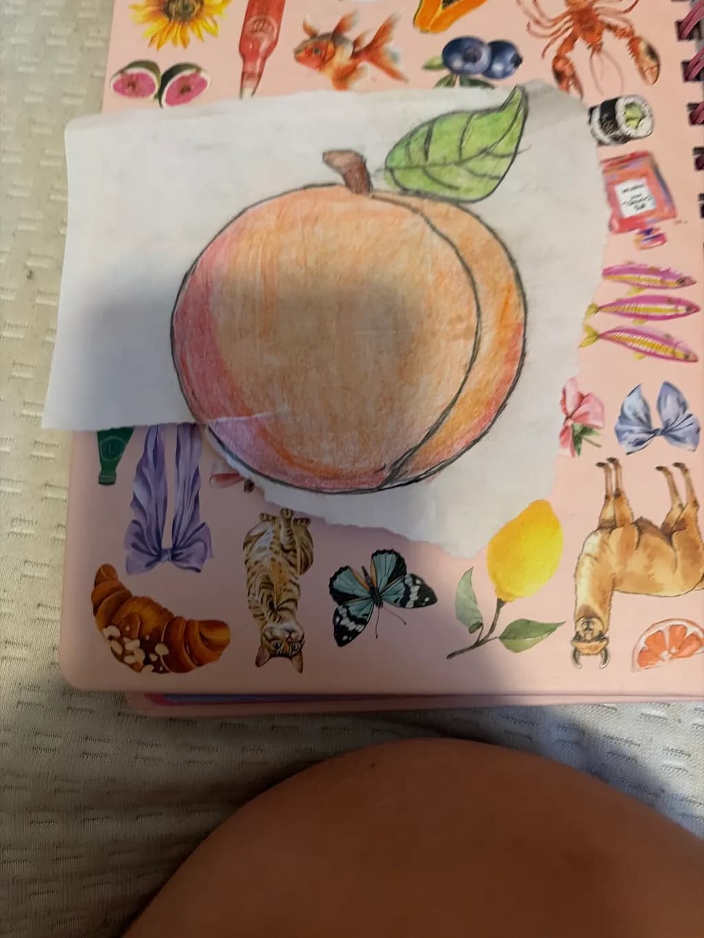 Peach with Leaf