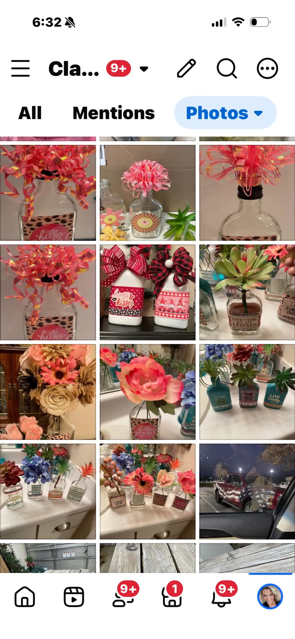 Decorated Flower Bottles