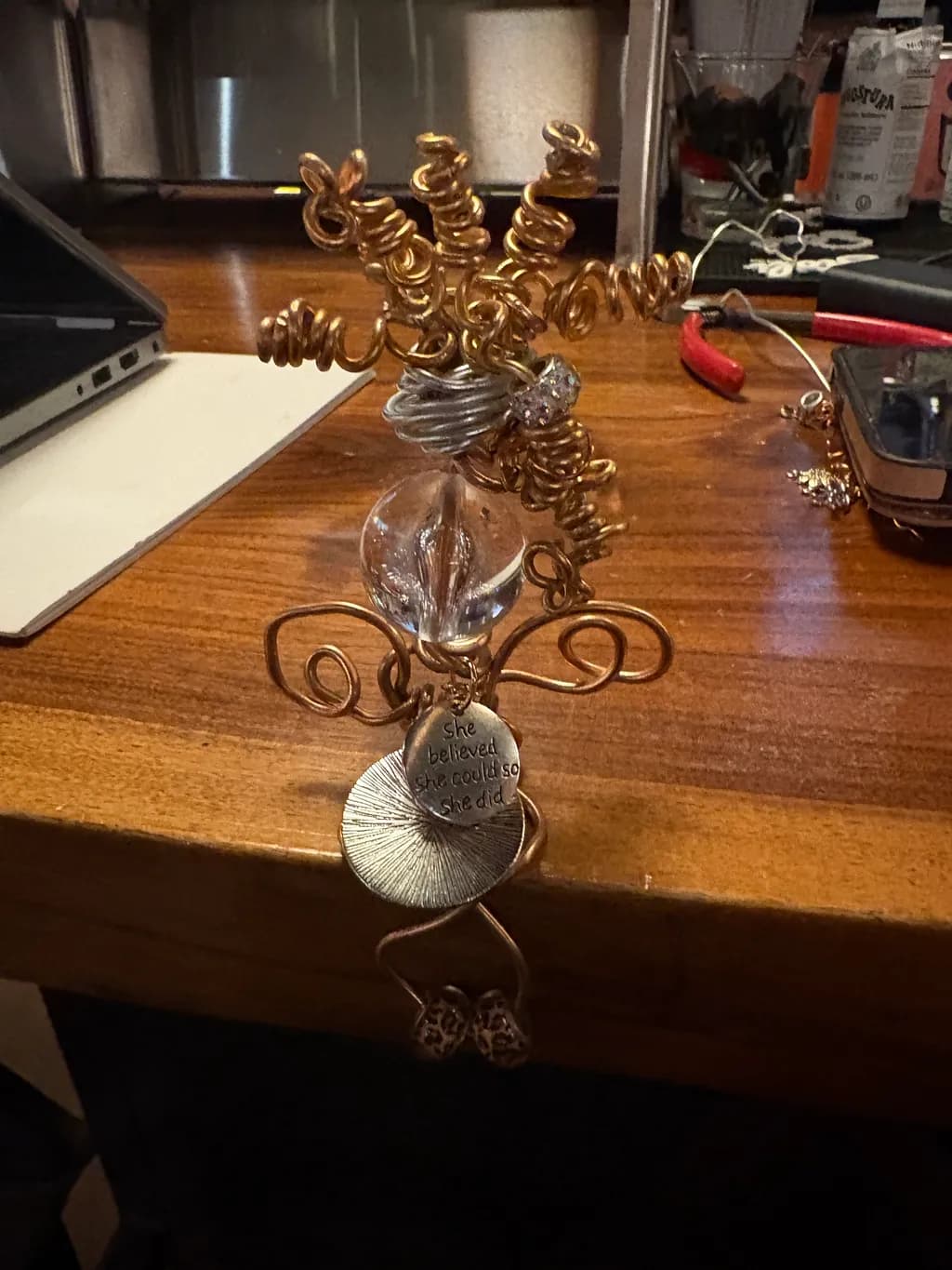 Wire Blossom Sculpture