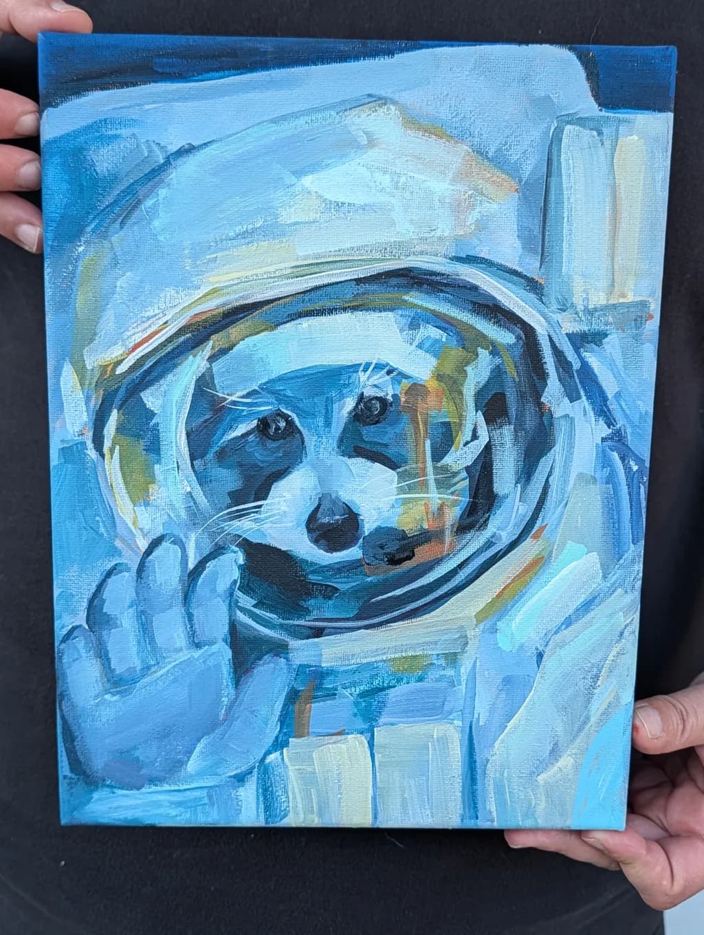 Astronaut Raccoon Portrait