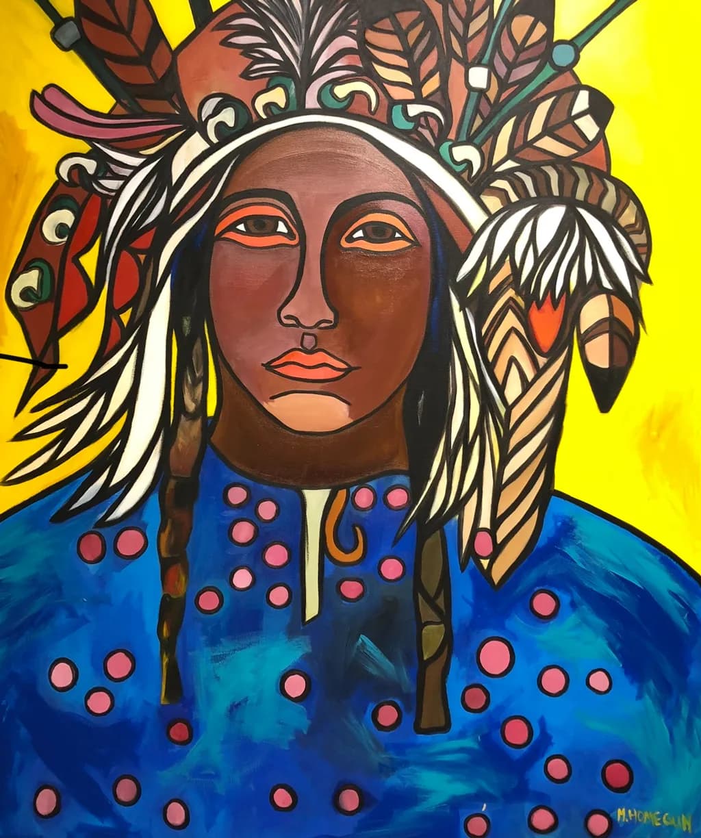 Feathered Headdress Portrait