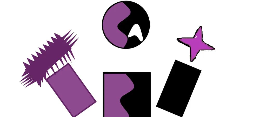Abstract Purple Forms