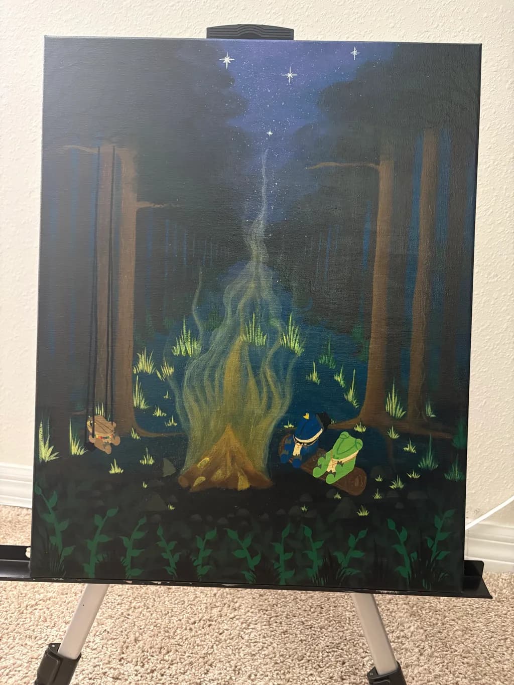 Forest Campfire Night