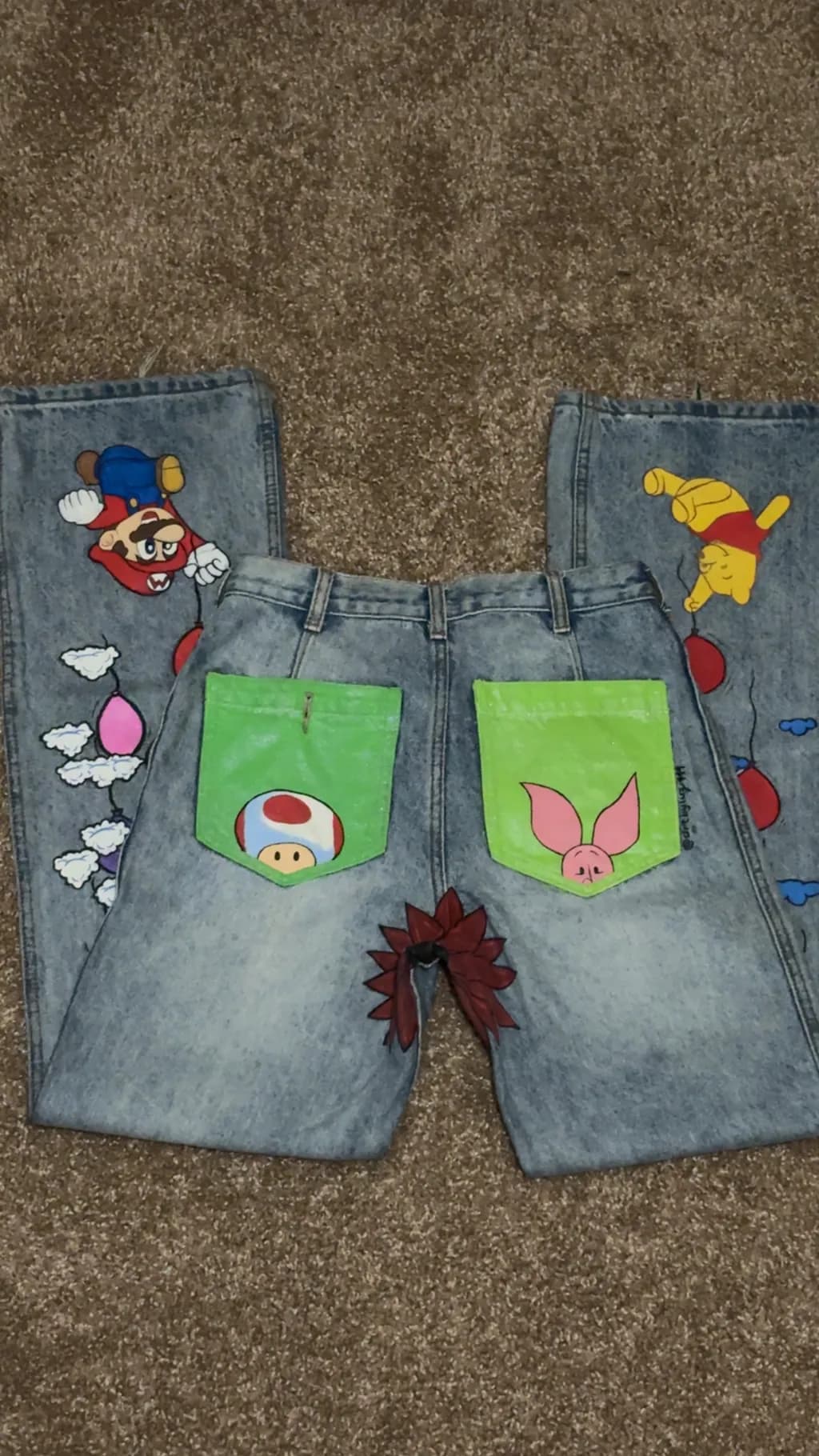 Cartoon Patch Denim