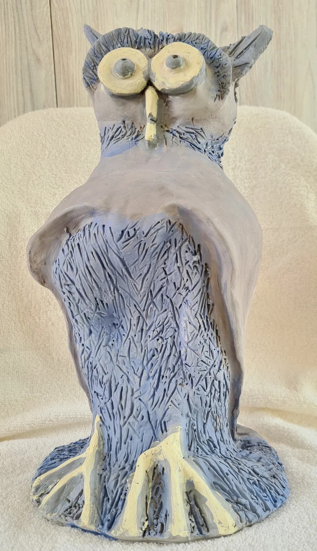 Textured Owl Sculpture