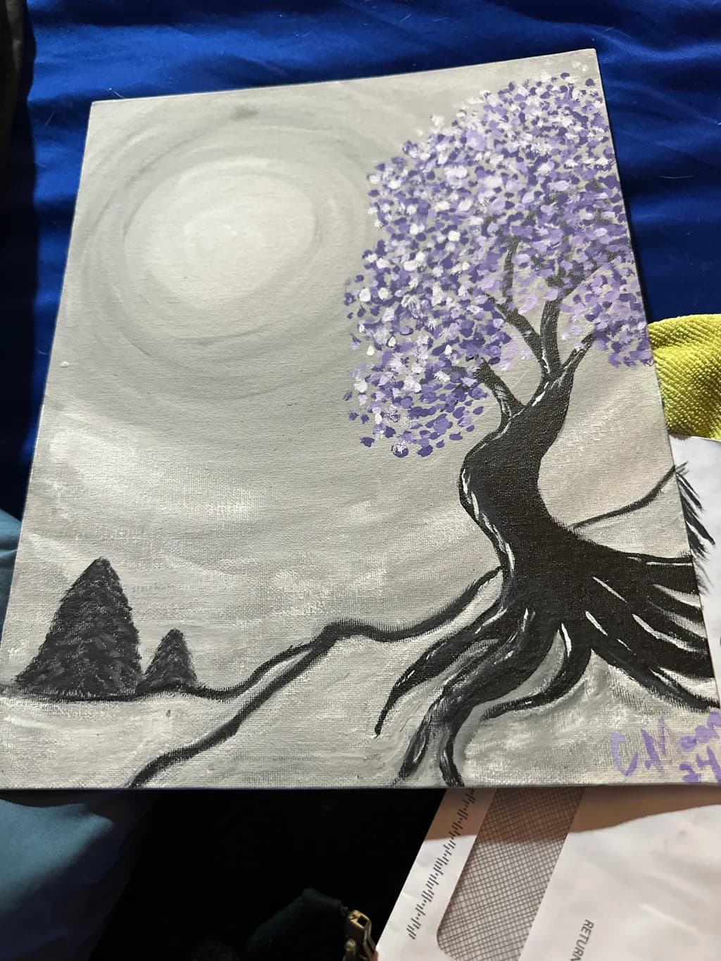 Tree with Purple Blossoms