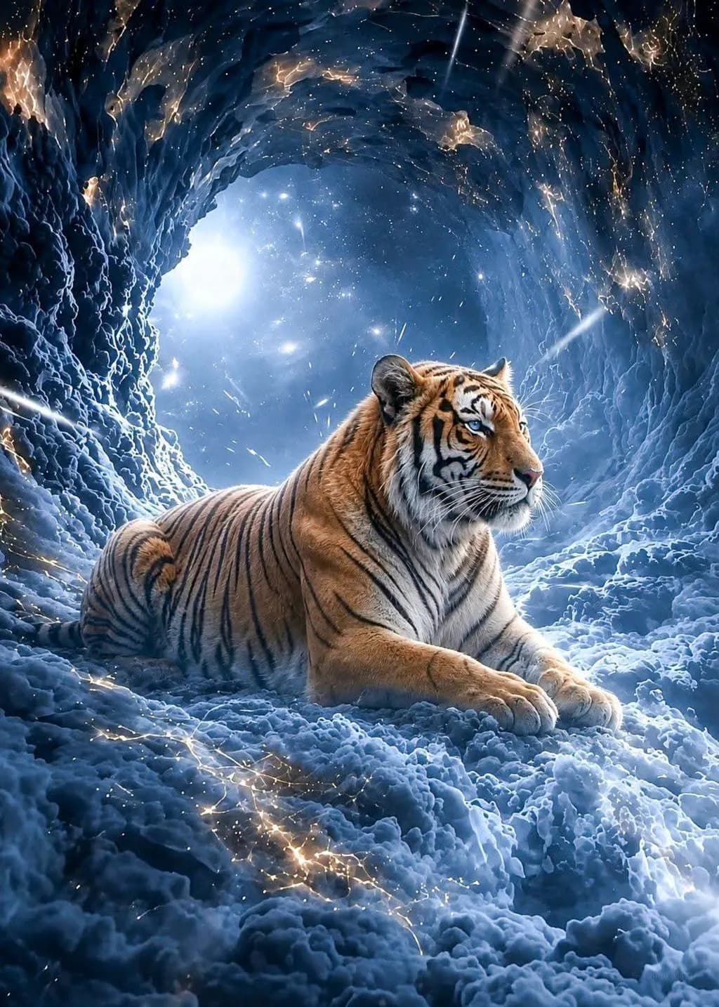 Tiger in Cosmic Cave